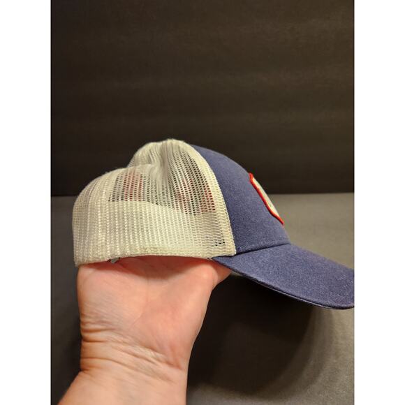 QUICKSILVER Original Red White Blue Mesh Snapback Cap Hat Surfing Surfboard LOGO - Picture 5 of 10